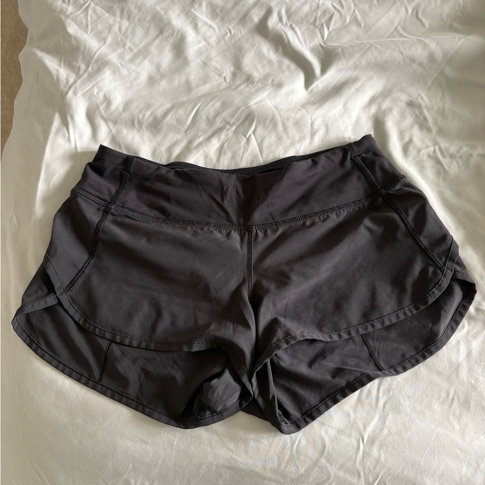 Women's Black Lululemon Speed Up High-Rise Lined Short 4” Athletic Shorts